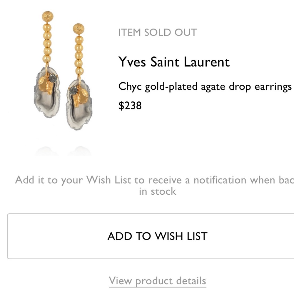 Yves Saint Laurent Earrings💛